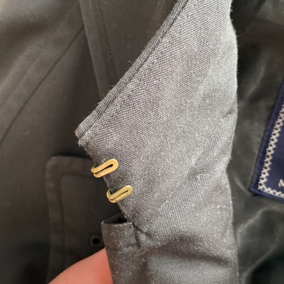 Burberrys Vintage Black 100% Wool Lined Trench Coat - Picture 9 of 15